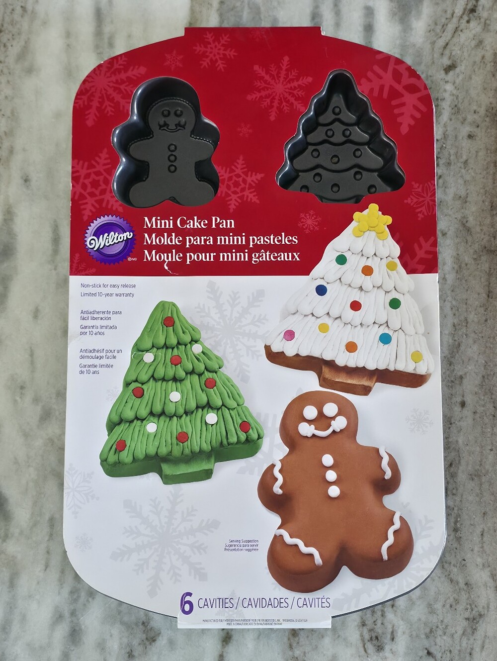 Wilton | Christmas Holiday Mini Cake Pan Non-Stick